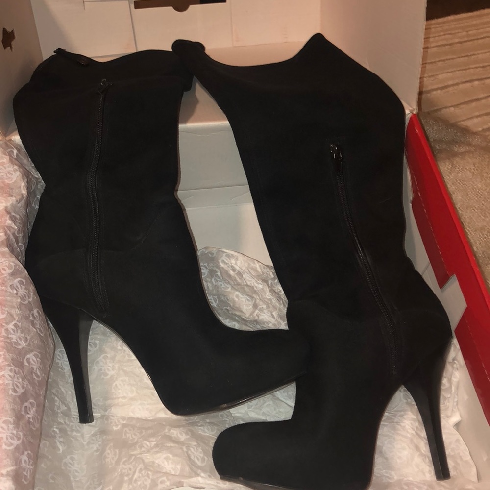 Guess knee high black boots